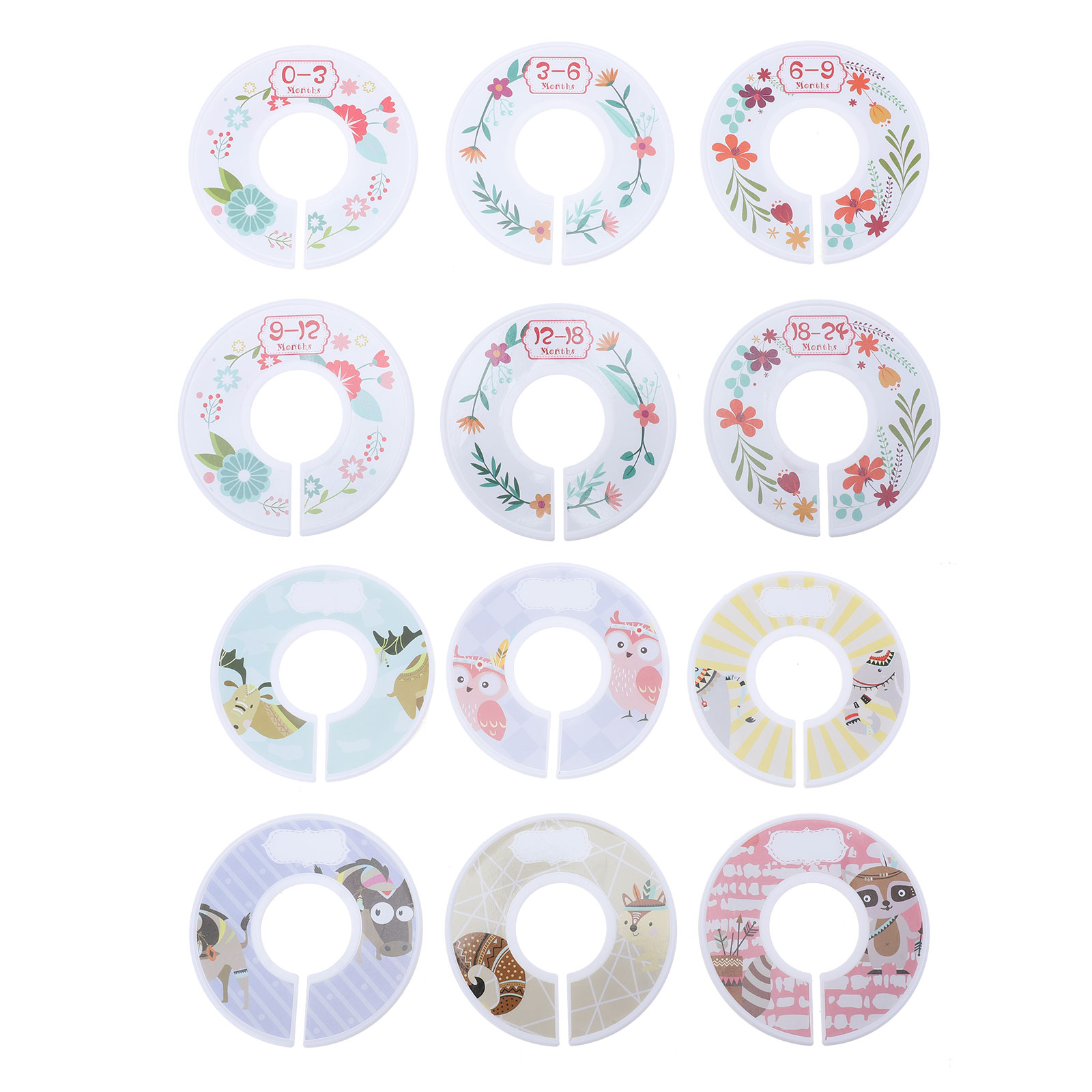 Hemoton 12pcs Baby Clothes Separator Closet Dividers Baby Clothing Size Age Dividers